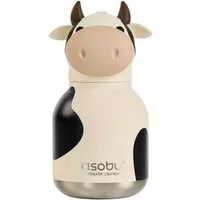 ASOBU Trinkflasche Isolierte Trinkflasche Mini Bestie 200 ml Strohhalm Schlüsselring