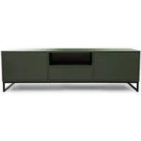 Beautysofa TV-Schrank GIANA elegante grifflos mit 2 Türen und Schublade (erhältlich in Sandbeige oder Flaschengrün) Breite: 160 cm
