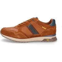camel active Low Cut Split/Nappa COGNAC/BLAU Schnürschuh