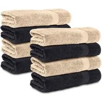 Komfortec Handtuch Set 50x100 cm aus 100 % Baumwolle, Frottee (Packung, 8-St), Handtücher Set, Weich, Towel