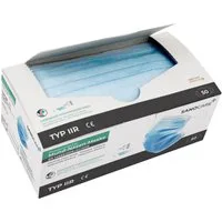 Sanocare Mund-Nasen-Masken Mund-Nasen Maske Typ IIR (50er Box) - Blau