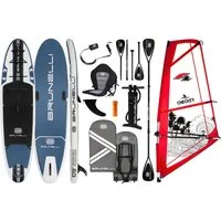 Brunelli SUP-Board BRUNELLI 10.8 Woven Windsurf Board Segel iSUP Stand Up Paddle Checker