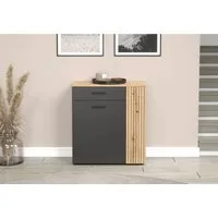 Home affaire Schuhschrank Estepona (1-St) Schuhkommode mit 2 Türen und Schubkasten – (B/T/H) 80/36/88 cm