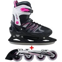 Cox Swain Inlineskates Joy 2in1 verstellbar Inline Skates und Schlittschuhe mit Alu, 2in1: Inliner & Schlittschuhe