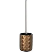 WENKO WC-Garnitur Keo Bürstengarnitur Bürstenhalter WC Bürste Toilettenbürste, Keramik Kupfer mit WC-Bürste Ø 10,5 x 39,5 cm