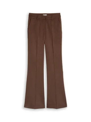 Tom Tailor - Flared Hose in Melange-Optik camel black melange - Gr. - 32