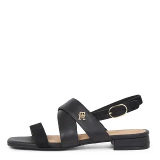 Tommy Hilfiger - Ledersandale mit TH-Monogramm schwarz - Gr. - 36