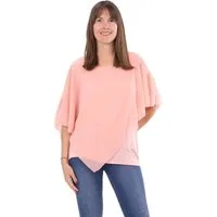 malito more than fashion Chiffonbluse malito Damen Chiffonbluse asymmetrisch 10732 Schlupfbluse Blusenshirt asymmetrisch geschnitten Einheitsgröße