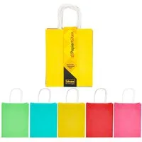 Idena Tragetasche Idena 30236 - Papiertüten, 10 Stück, 5 Farben sortiert, Basteltüten