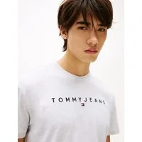 Tommy Jeans T-Shirt TJM REGULAR LINEAR LOGO EXT Rundhals, Regular Fit