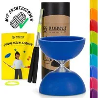 Diabolo Freizeitsport Diabolo Set Basic - inkl. Alu-Handstäben, Ersatzschnur, Anleitung, (1-tlg), Diabolo Set Basic blau Kinder ab 5 mit Stäben Anleitung Ersatzschnur