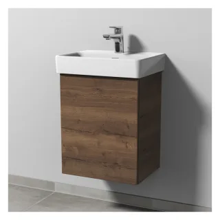 Sanipa 3way Waschtischunterbau zu Laufen Pro S Waschtisch mit 1 Tür, Eiche-Tabak SM78350
