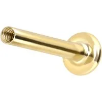 PIERCINGLINE Piercing-Set 14/18 Karat Gold Labret mit Innengewinde ohne Aufsatz (Labrets, 1-tlg)