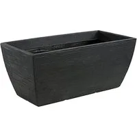 Dehner Blumentopf Blumenkasten Rillei, 80 x 40 x 34 cm, Kunststoff, Blumenkasten für Außen, robust, stilvoll und vielseitig