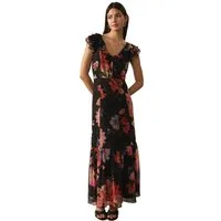 Next Maxikleid Gestuftes Midikleid mit gerüschtem Ausschnitt (1-tlg)