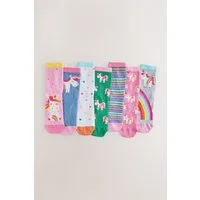 Next Kurzsocken 7er Pack Söckchen mit Baumwolle und Einhornmotiv (7-Paar)