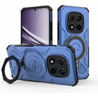 Wigento Handyhülle Für Xiaomi Redmi Note 15 Pro 5G Solid Color Magnet TPU Hülle D- Blau, MagSafe-kompatibel, 360° Ringhalter, stoßfest, Anti-Fingerprint