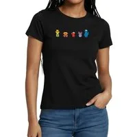 Spreadshirt T-Shirt Sesamstraße Pixel Charaktere Frauen T-Shirt (1-tlg)