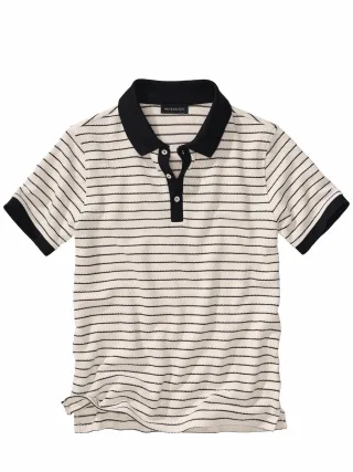 Mey & Edlich Herren Schiri-Polo Weiß 90 % Baumwolle, 7 % Polyester, 3 % Elasthan