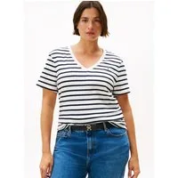 Tommy Hilfiger Curve V-Shirt CRV SLIM CODY V-NK SS in großen Größen, Baumwoll-Qualität