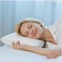HOMCOM Kopfkissen mit abnehmbarem Bezug, Füllung: Memory Schaumstoff, Bezug: 88% Nylon, 12% Spandex, Seitenschläfer, Rückenschläfer, Bauchschläfer, Memory Schaum Kissen, ergonomische, schnell reagierend Nackenkissen, für Verschiedene Schlafpositionen