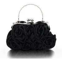 Zaewry Abendtasche Damen Abend-Clutch mit Blumenmuster aus Satin, Handtasche, mit abnehmbarem Schulterriemen für Hochzeit, Party und Abiball