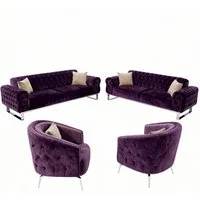 Palms-Store Sofa Set Jumeirah 3-Sitzer+2-Sitzer+Sessel in Samtstoff, Spar-Set, in 5 Stofffarben erhältlich