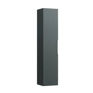 LAUFEN Hochschrank JUNA 335x353x1650 1Tür links m. 4 Ablg. m. Griffmulde verkehrsgrau, H411651109266 H4116511092661