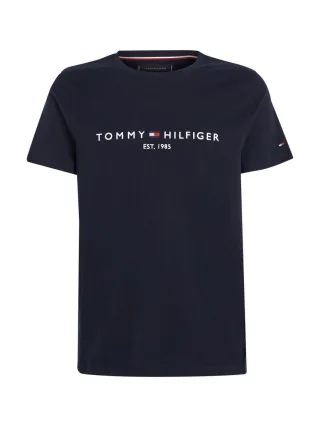 Tommy Hilfiger - Shirt mit Logoprint blau - Gr. - XL