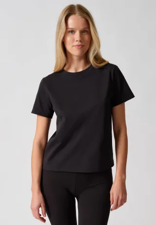 SKINY - Skiny Damen Shirt kurzarm Premium Heavy Tee black - Gr. - 36