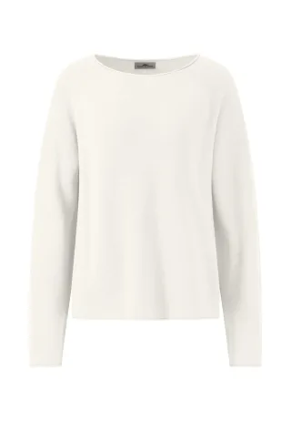FYNCH-HATTON - PULLOVER O-NECK FINE COTTON milk - Gr. - XL