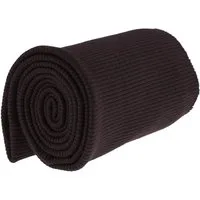 maDDma Stoff 16x80cm Strickbündchen elastisch, gerippt, schokobraun