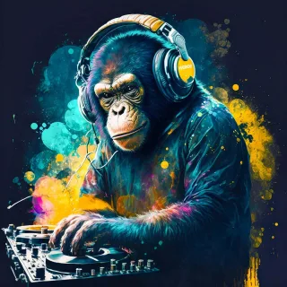 Leinwandbild MONKEY DJ