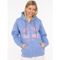 Zwillingsherz Sweatjacke "Moin Moin" Kapuze, Langarm, Reißverschluss, modisch, maritim, Kordelzug