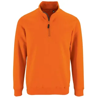 SOLS Herren Stan Kontrast Zip Neck Sweatshirt (Orange)