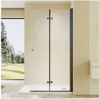 AmuseVera Walk-in-Dusche Duschwand Duschabtrennung Glaswand Faltwand Glas, Sicherheitsglas, (Set, Duschwand für Dusche), Drehfalttür Faltdusche Glaswand Duschfaltwand