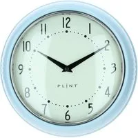 Plint Wanduhr Küchenuhr Retro ice pastellblau