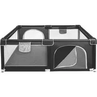 JEOBEST Laufgitter Laufstall Baby 160 x 120 x 66cm, Laufgitter baby mit atmungsaktivem Netz, Tragetasche