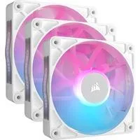 iCUE LINK RX120 RGB Triple, Gehäuselüfter weiß, 3er Pack, inkl. Hub, 120 mm