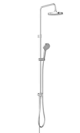 VitrA Base Round Duschsystem mit Kopf- und Handbrause Wandmontage Chrom,A45910EXP A45910EXP