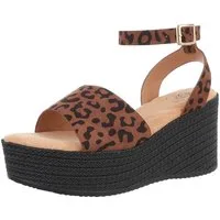 Ital-Design Elegante Komfort-Sandalen mit Plateau für jeden Anlass Plateausandaletten (89092128) Keilabsatz/Wedge Keilsandaletten in Braun