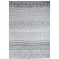 TaraCarpet Teppich In & Outdoor Teppich Brandon 98003 Ethno, rechteckig, Höhe: 6 mm, sisal optik blau Wohnzimmer Terrasse Garten Balkon Küche 80x150 cm