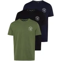 H.I.S T-Shirt (Packung, 3-tlg., 3er-Pack) schmal geschnitten, bedrucktes Design, aus 100% Baumwolle