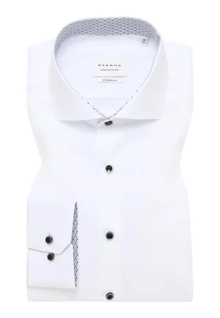 ETERNA - Original Shirt Popeline Langarm weiß - Gr. - 45/Langarm - 65cm