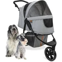 My Duque Hundebuggy Cooper bis 32 kg, faltbarer Hundewagen höhenverstellbar, Vorderrad schwenkbar, faltbar, höhenverstellbar