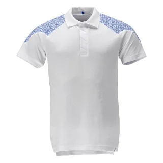 MASCOT Polo-Shirt FOOD & CARE Weiß / Azurblau 5XL - 20083-933-0691-5XL
