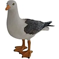 Kaufhaus le petit Tierfigur Deko Möwe Vogel Möwenfigur Lachmöwe Figur Maritim Skulptur Tier Objekt, Dekoskulptur Dekoobjekt Dekofigur aus Polyresin (Kunststein)