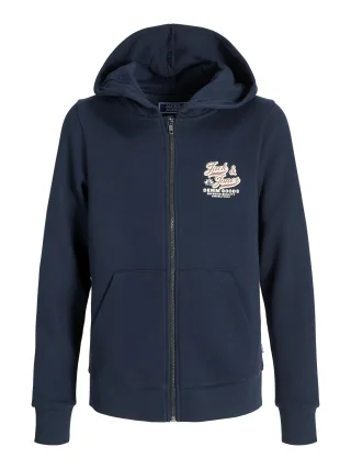 JACK&JONES - JJELOGO SWEAT ZIPHOOD 2COL NOOS JNR sky captain - Gr. - 152