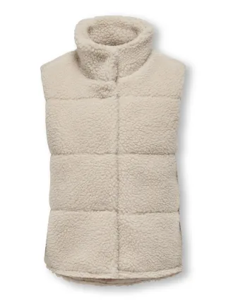 KIDS ONLY - KOGSANDRA TEDDY WAISTCOAT OTW Pumice Stone - Gr. - 164