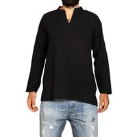 PANASIAM Langarmhemd oder Kurzarm Fischerhemd aus Baumwolle Herren dünnes Sommerhemd Fisherman Shirt angenehm leicht und bequem bis Gr. 3XL
